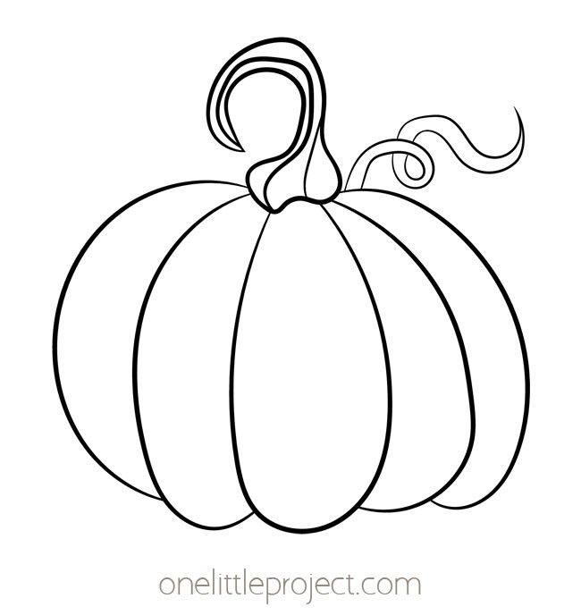 Pumpkin Template | Free Printable Pumpkin Outlines - One Little ...