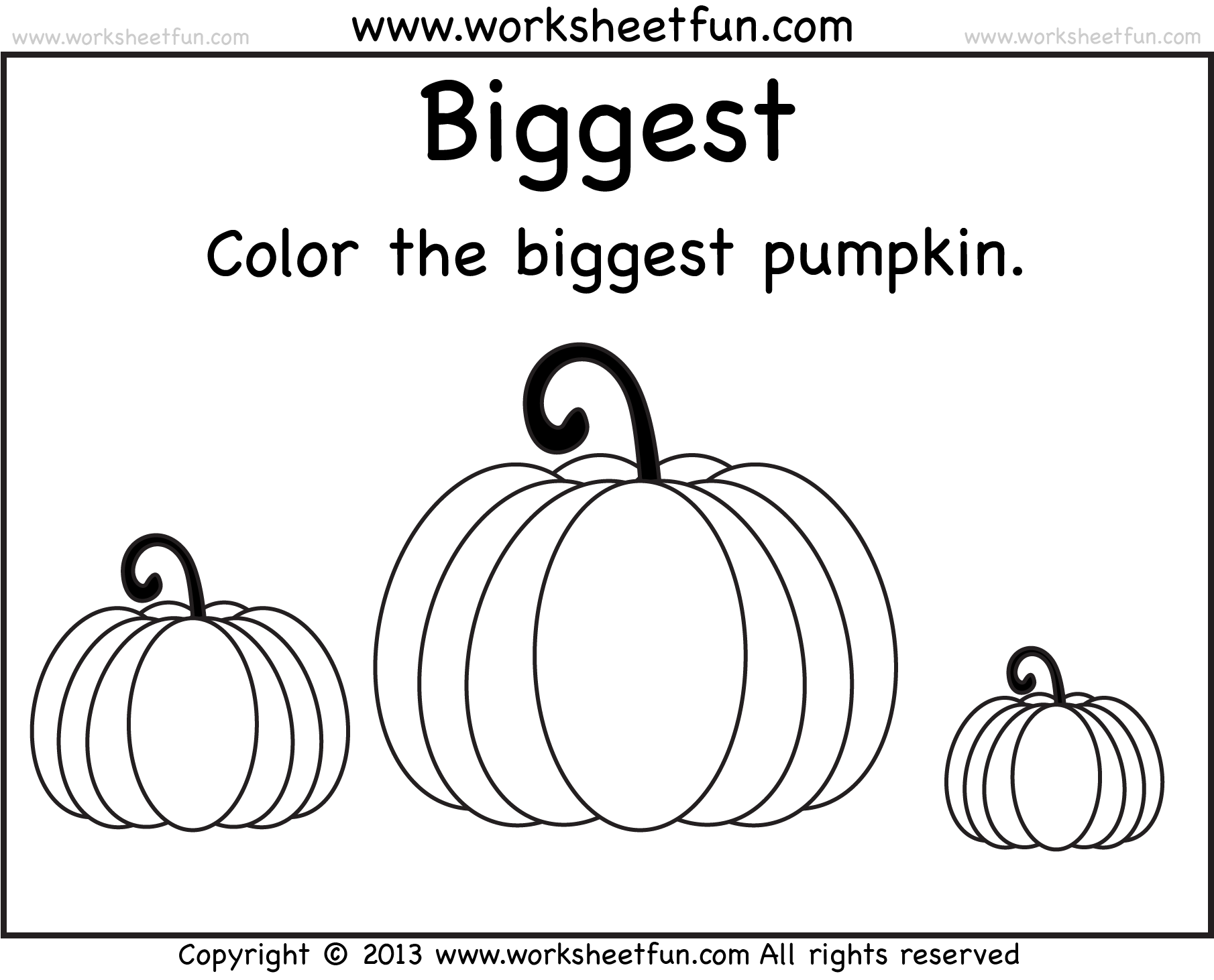 pumpkin worksheet kindergarten