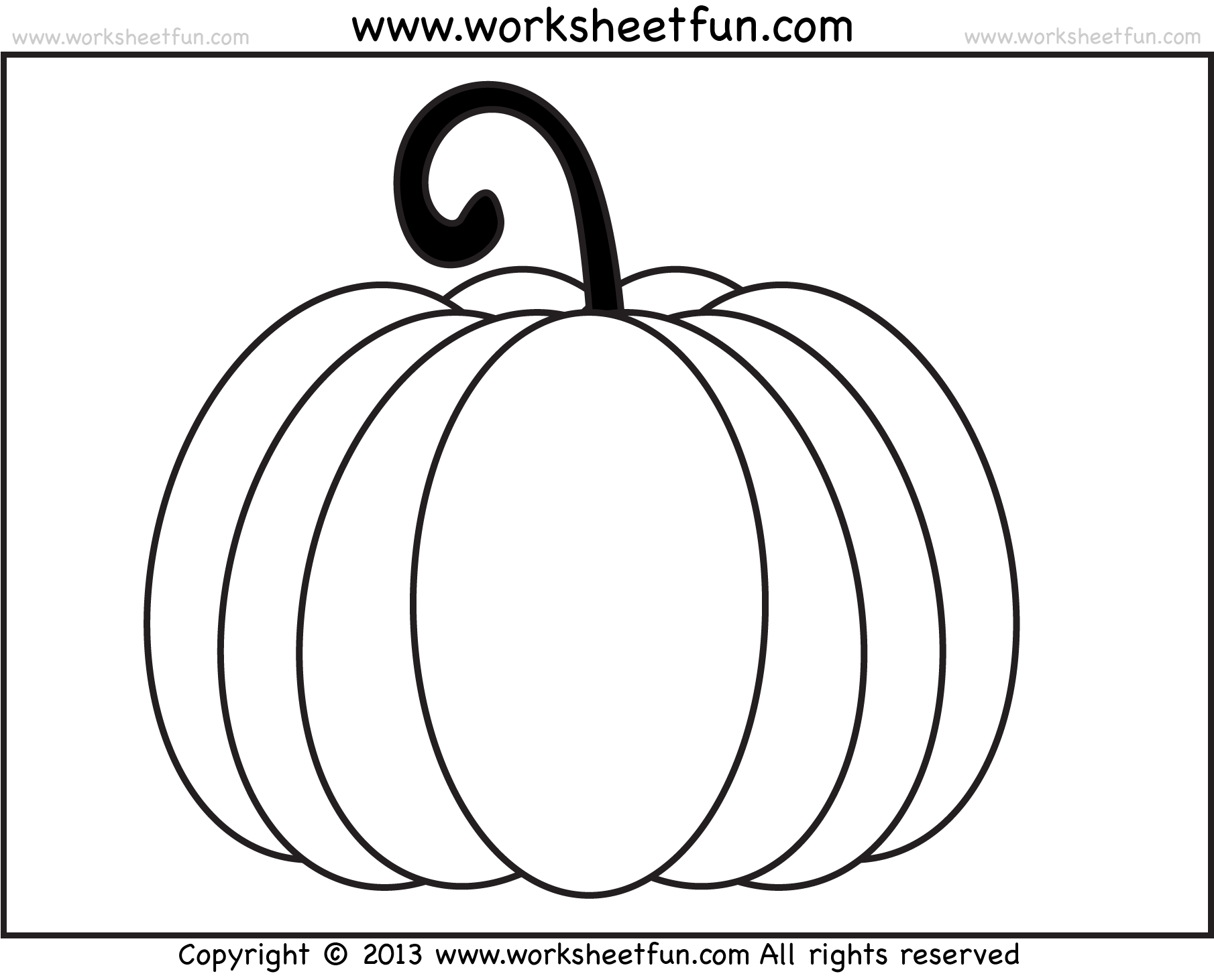 Pumpkin Coloring - 3 Worksheets / FREE Printable Worksheets ...