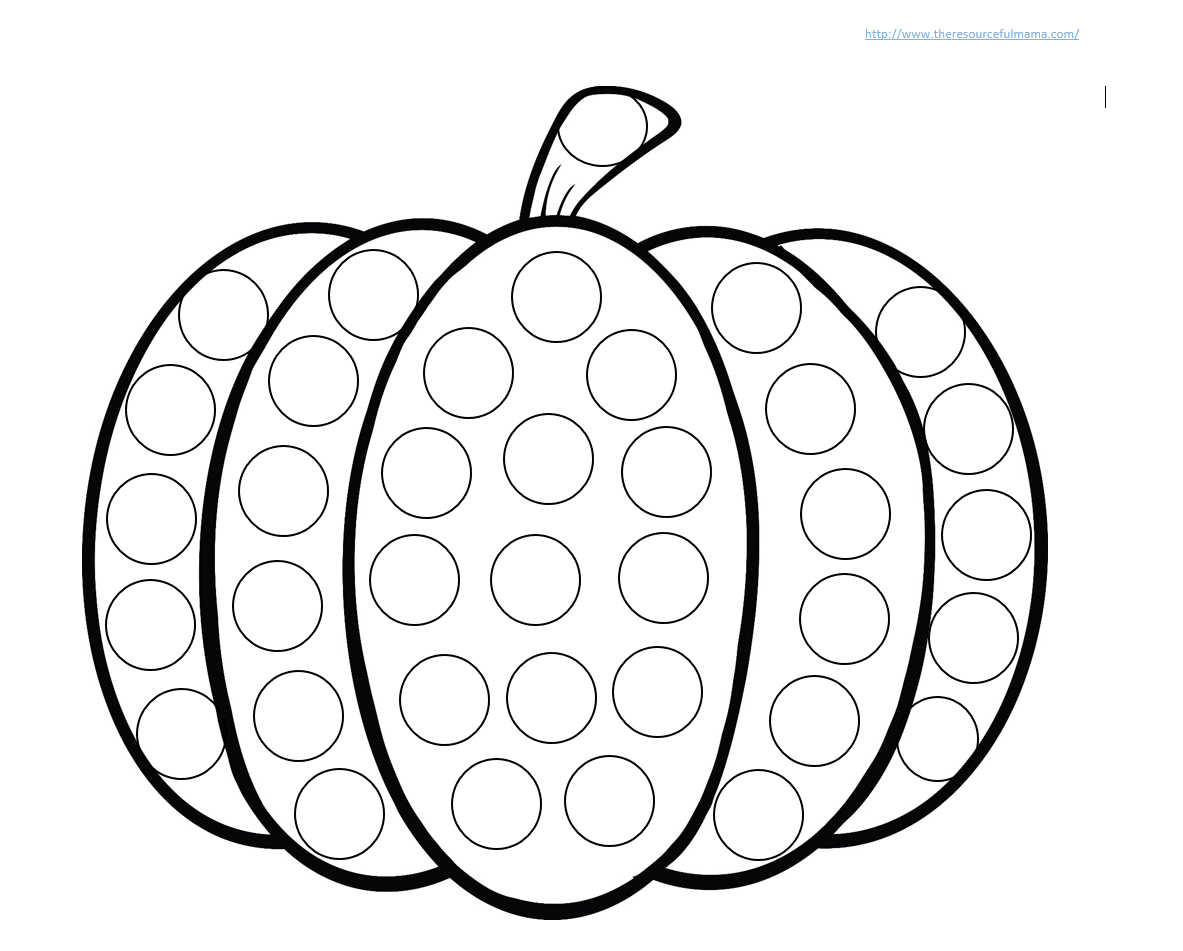 Do a Dot Pumpkin worksheet printable 