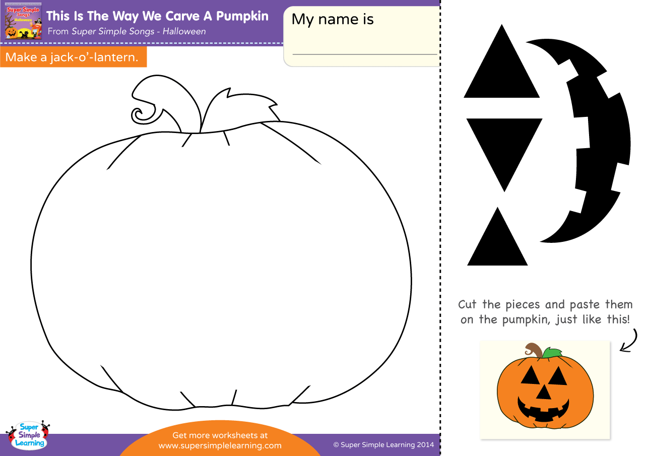 This Is The Way We Carve A Pumpkin Worksheet - Make A Jack-O ...