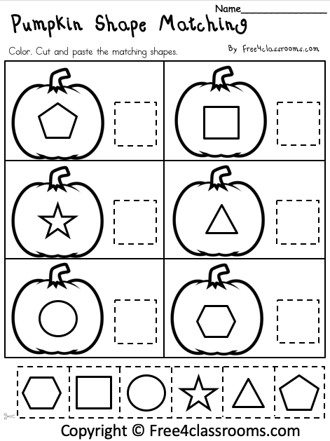pumpkins worksheet for kindergarten