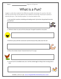 Irony and Puns Worksheets