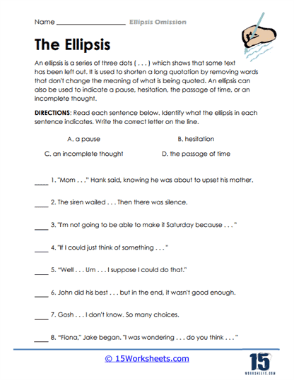 Ellipsis Worksheets - 15 Worksheets Library