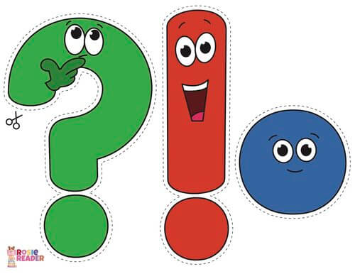 Punctuation Marks Printable - Reading adventures for kids ages 3 to 5