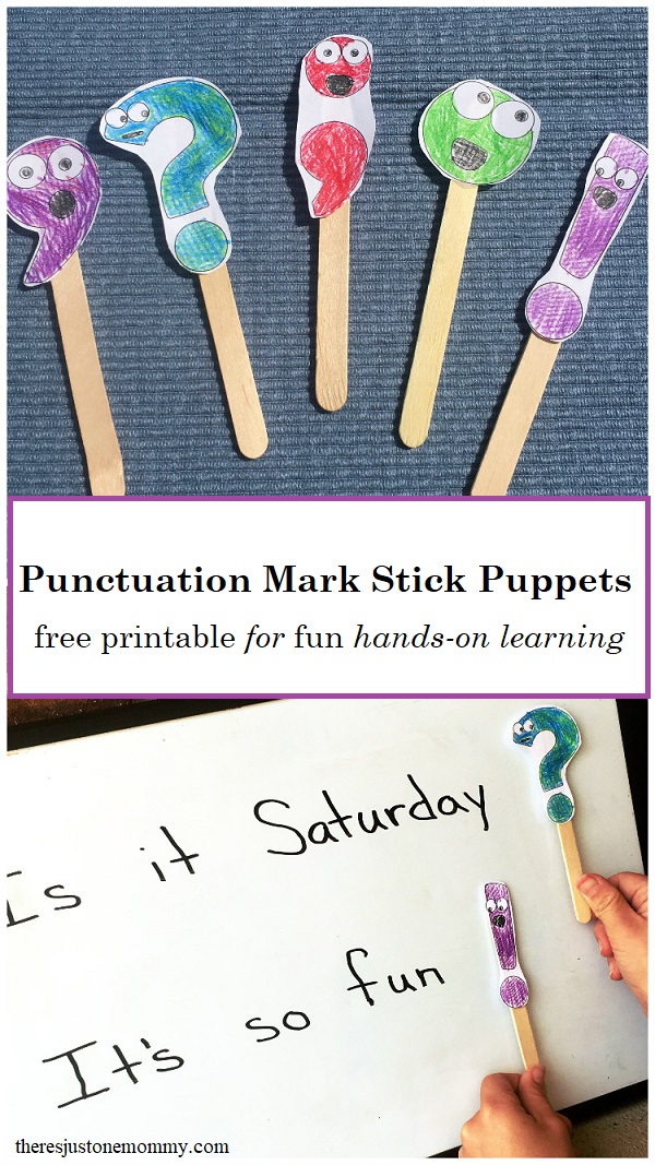 Hands-On Punctuation Mark Activity | Theres Just One Mommy