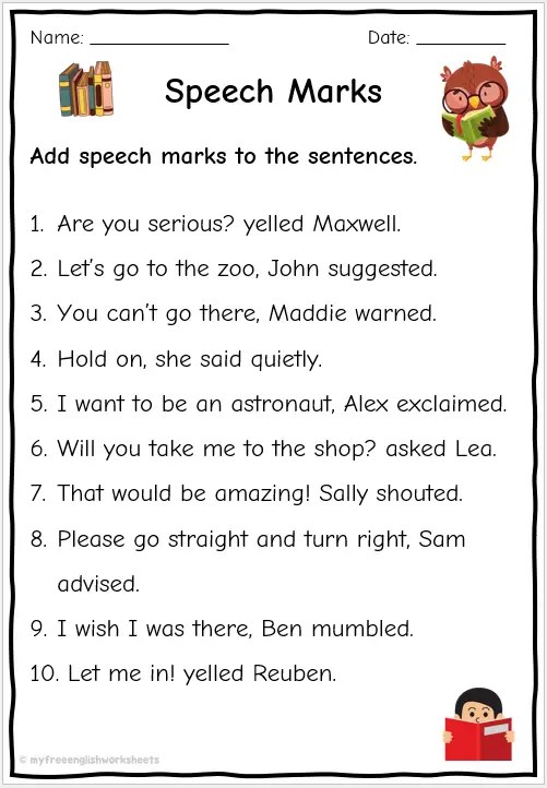 punctuation worksheet 2nd grade