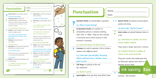 Punctuation Worksheet (teacher made) - Twinkl