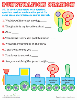 Ending Punctuation | Free, Printable Punctuation Worksheets