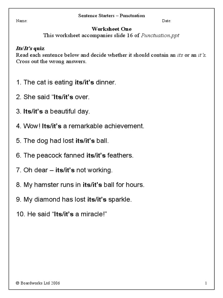 Punctuation Worksheets | PDF | Punctuation | Graphemes