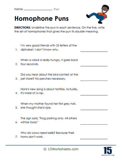 Puns Worksheets - 15 Worksheets Library