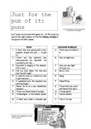 Puns worksheets