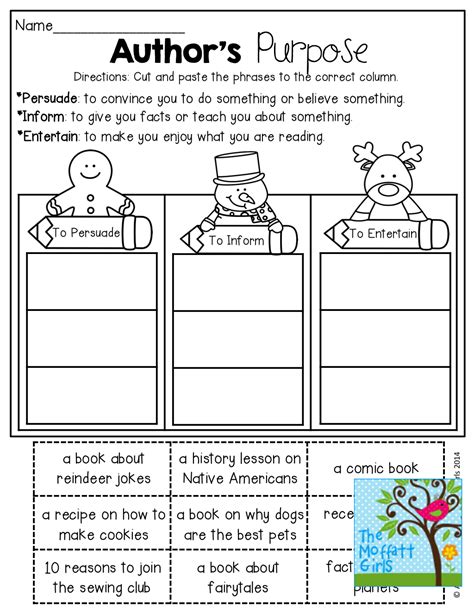 Author Purpose Worksheet