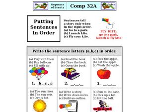 putting sentences in order in a paragraph worksheet