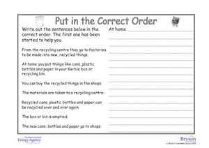 putting sentences in order worksheet