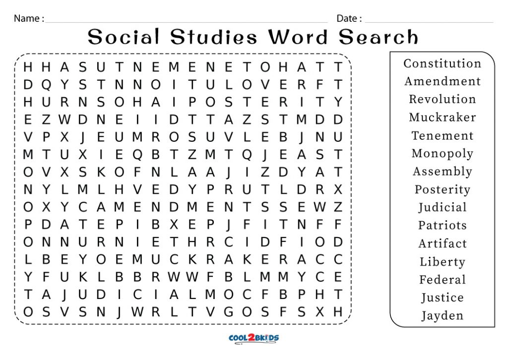 puzzle social studies worksheet