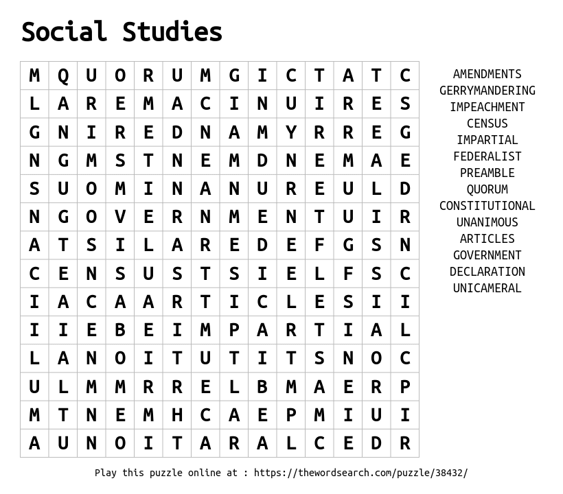puzzle social studies worksheet