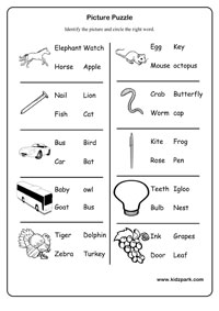 puzzle worksheet for kids