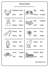 puzzle worksheet for kids