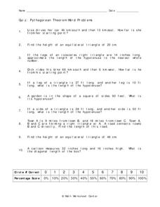 pythagoras word problems worksheet