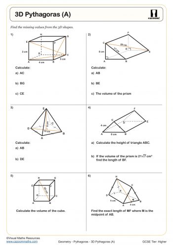 Year 10 Pythagoras Worksheets | PDF Printable Worksheets