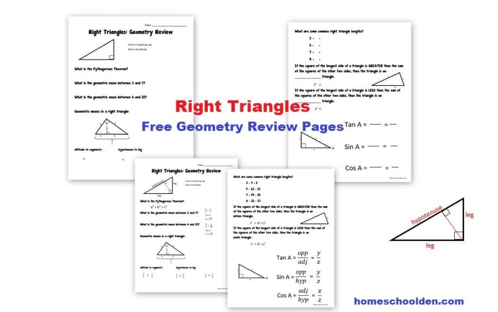 pythagorean theorem and special right triangles worksheet answers