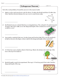 Pythagorean Theorem Worksheets