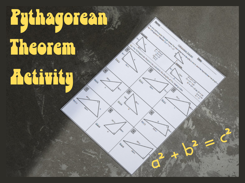 pythagorean theorem free worksheet