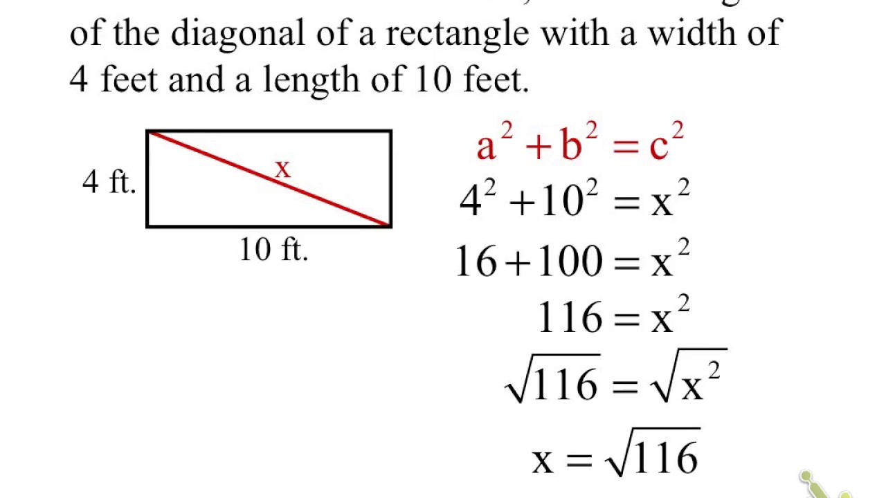 11.8 Pythagorean Theorem Word Problems