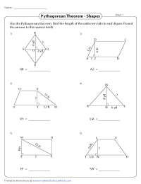 Pythagorean Theorem Worksheets