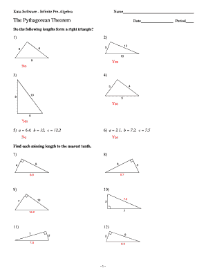 Pythagorean Theorem Assignment Answer Key - Fill Online, Printable ...
