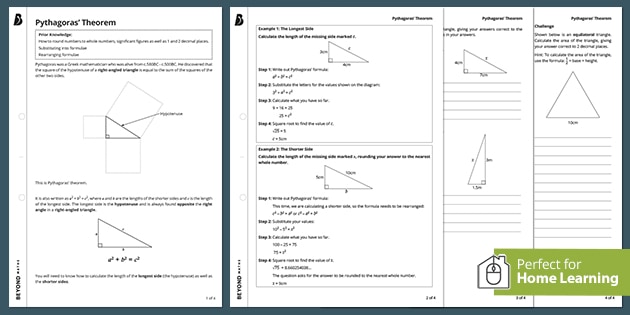 ? Pythagoras Theorem Worksheet | KS3/KS4 Maths | Beyond