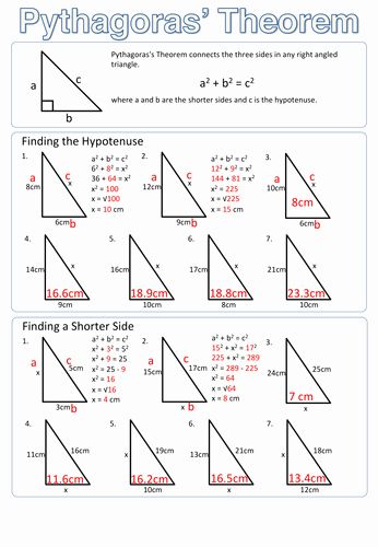 50 Pythagorean Theorem Worksheet With Answers