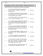 pythagorean theorem 07.pdf - Name Date Pythagorean Theorem Word ...