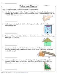 Pythagorean Theorem Worksheets