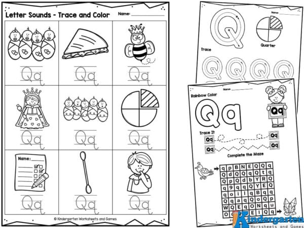 q worksheet for kindergarten