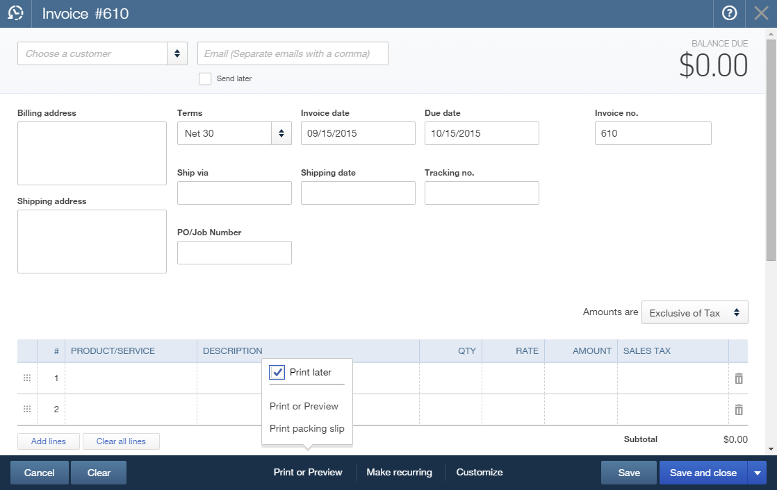 How the Print later feature works in QBO - thinkQuickBooks