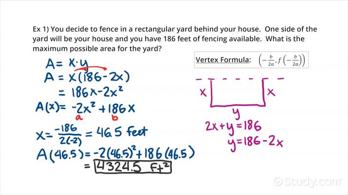 How to Solve a Word Problem Involving Optimizing Area by Using a ...