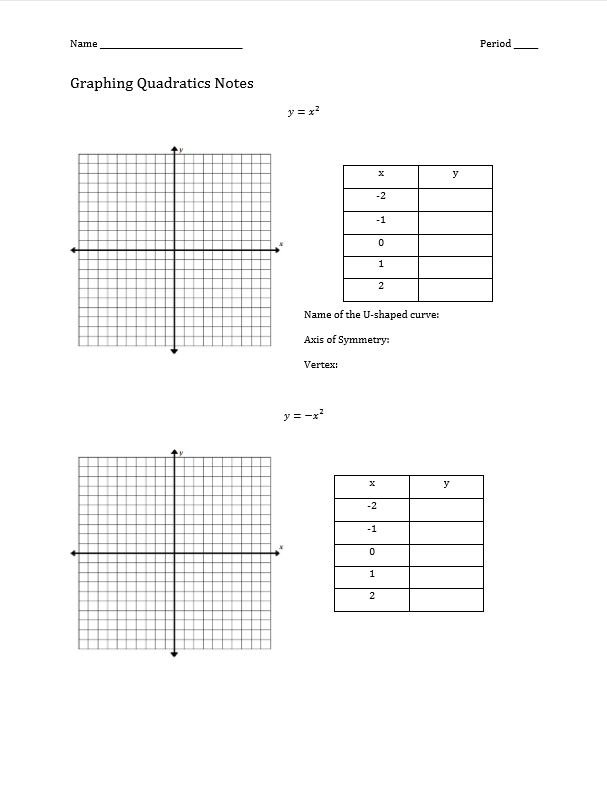 Free quadratic function and equations worksheet, Download Free ...
