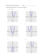 Quadratic Transformation worksheet.pdf - Quadratic Transformation ...