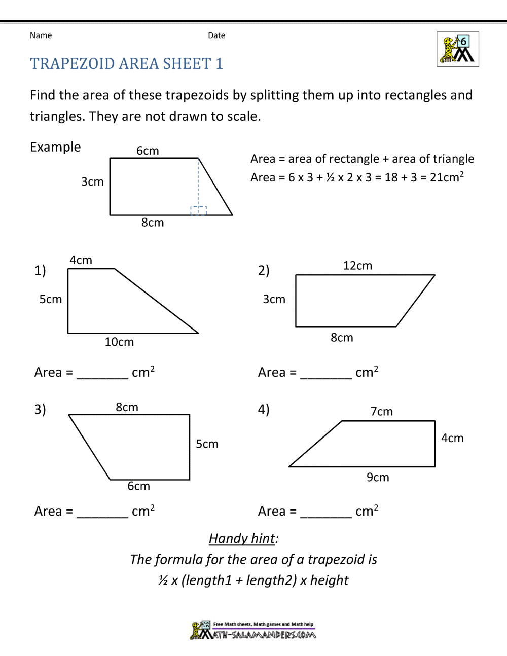 quadrilateral practice worksheet