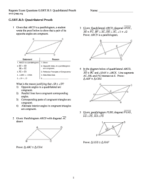quadrilateral proofs worksheet with answers