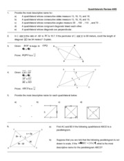 quadrilateral review worksheet