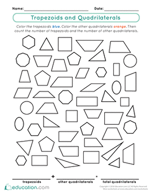 Trapezoids and Quadrilaterals | Worksheet 