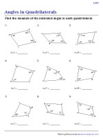 quadrilateral worksheet algebra