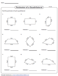 quadrilateral worksheet with answers