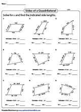 quadrilaterals worksheet answers