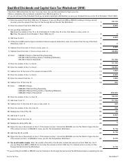 qualified dividend and capital gain tax worksheet