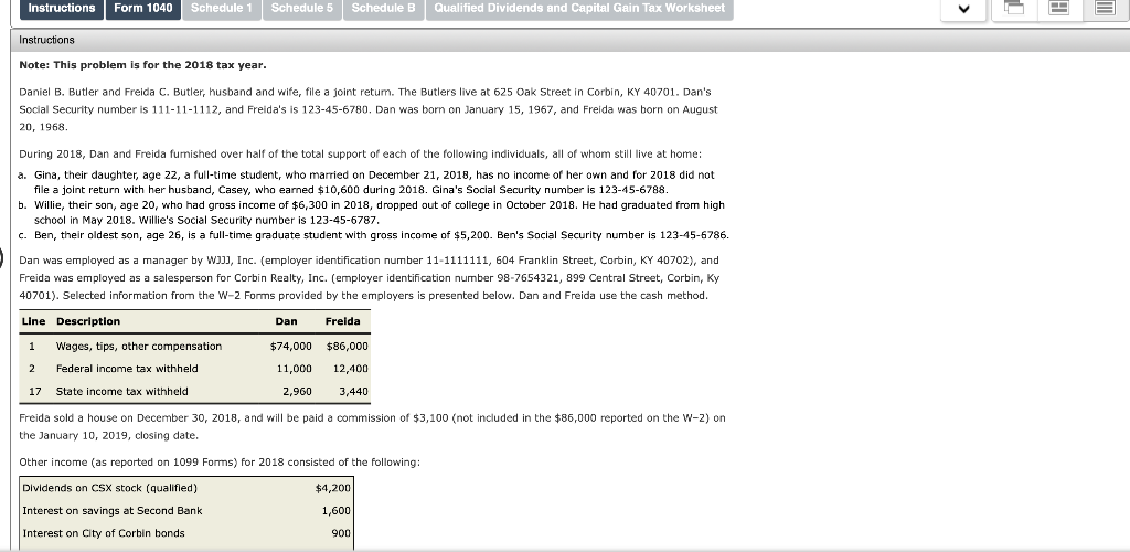 qualified dividends and capital gain tax worksheet instructions