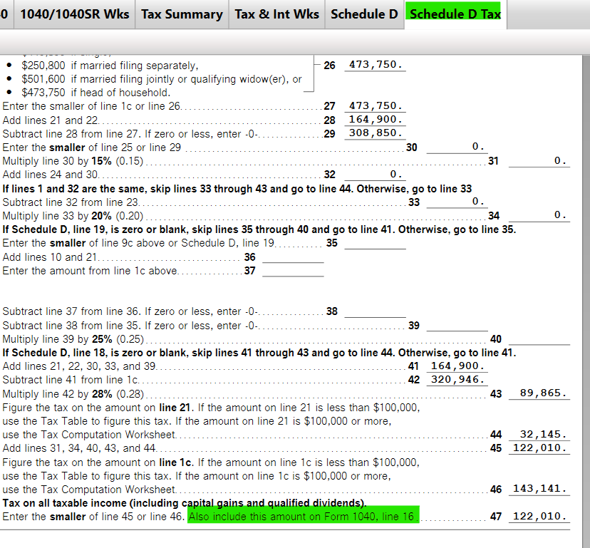 qualified dividends and capital gains tax worksheet